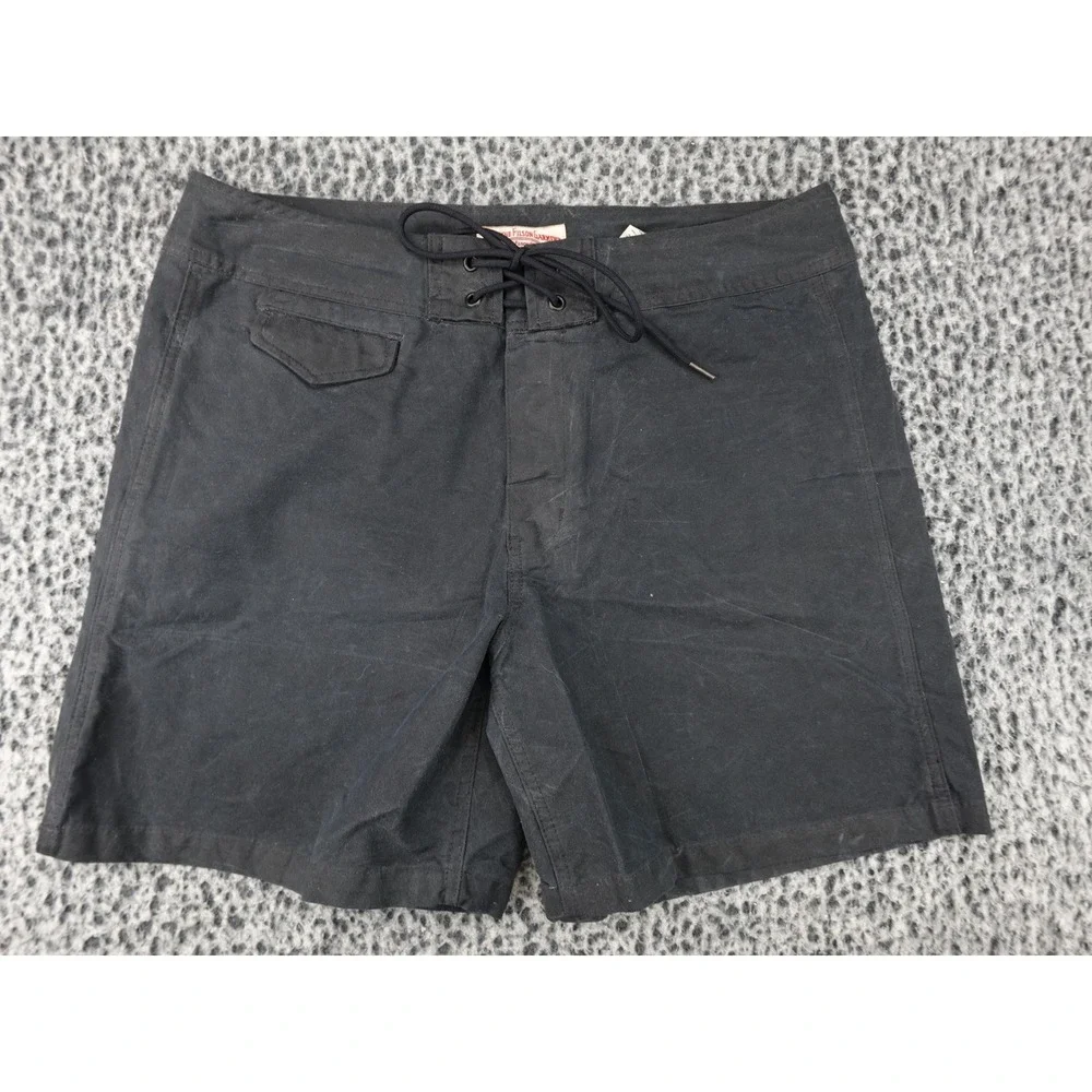 Filson Eagle Harbord Shorts Mens 32 Dark Navy Lace Up Utility Swim Trunks 11147